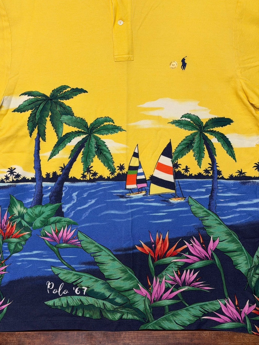 🌴 Polo Ralph Lauren Tropical Island Print Polo Shirt – New Without Tags (NWOT) - Picture 3 of 11